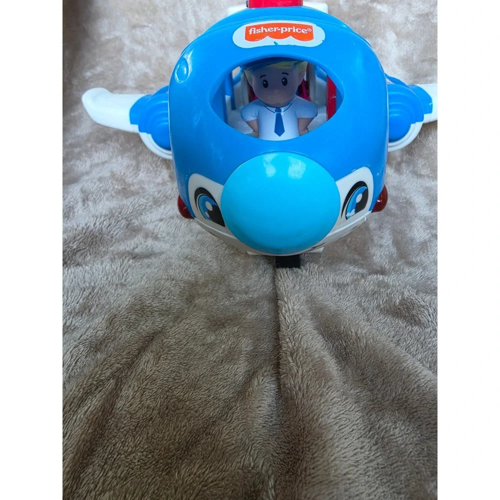 Fisher-Price Little People Travel Together Airplane Blue Toy with 3 Figures